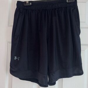 Under Armour black basketball shorts EUC Size M 30” waist. 9” inseam